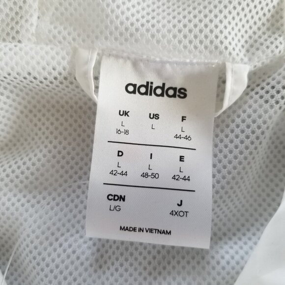 NWT Adidas Women's Windbreaker White Jacket Size Large - Picture 5 of 8